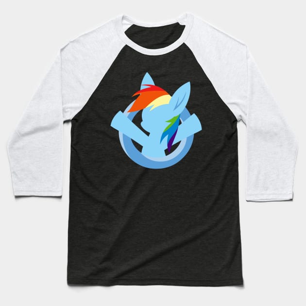 Plain Rainbow Dash Baseball T-Shirt by Tridashie